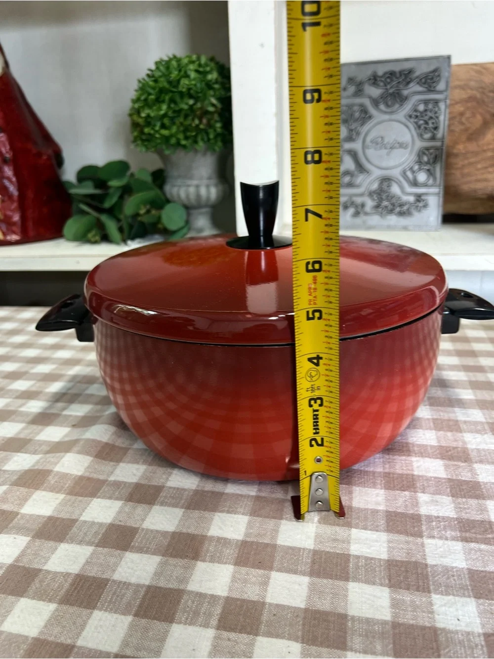 Vintage cookware bounty wear ever 5 quart red ombré mid century grandma core